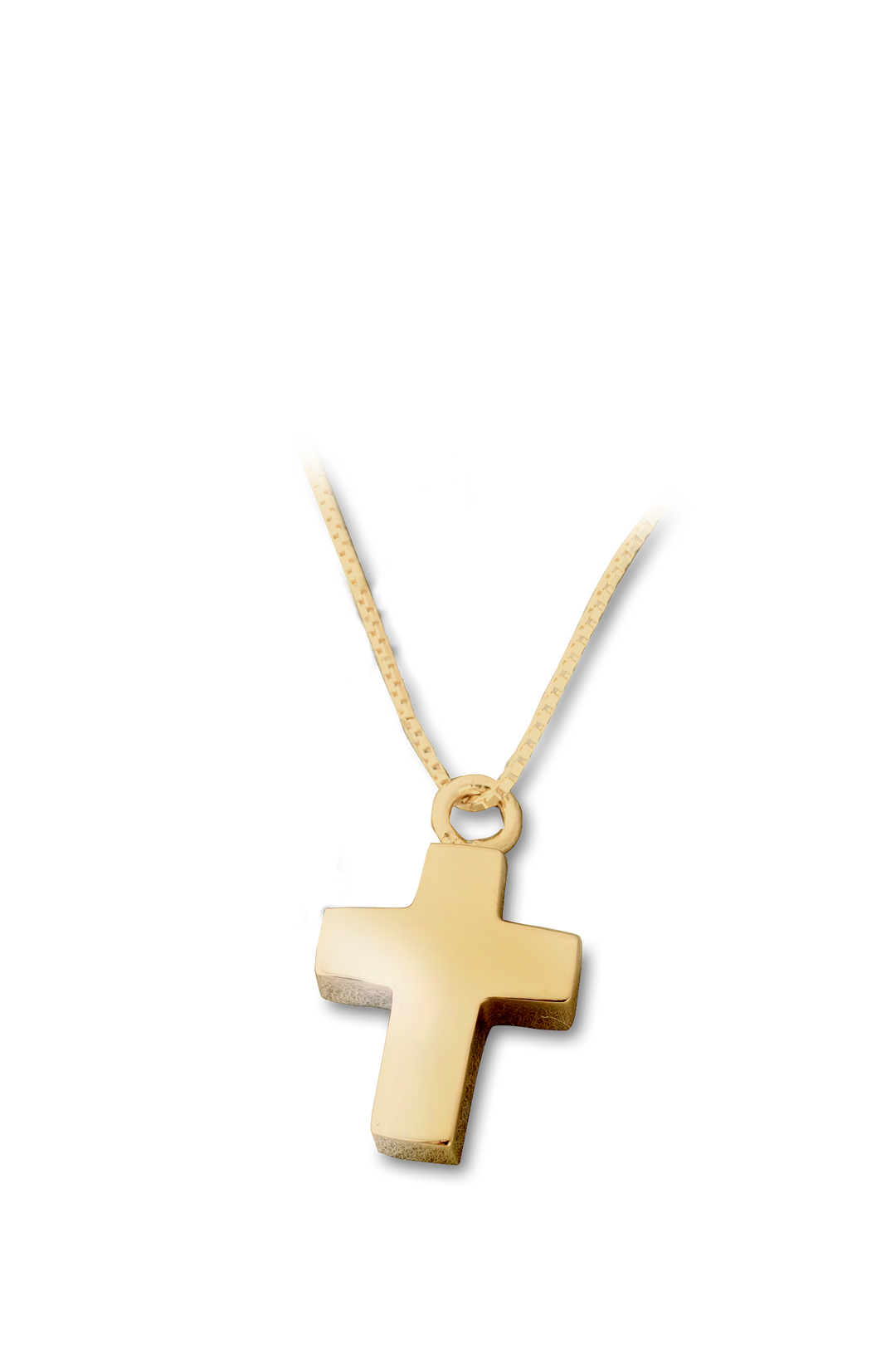 Ascheschmuck Mensch Kreuz – Vergoldeter Erinnerungsanhänger mit Gravur