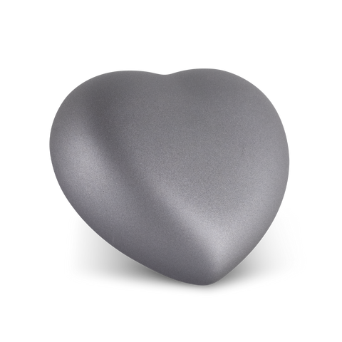 Tierurne - Keramik Herz steingrau 1500ml