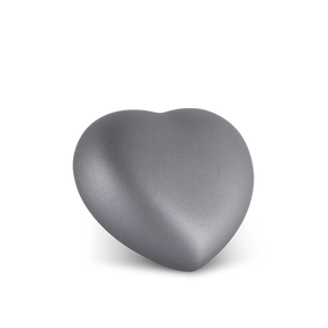 Tierurne - Keramik Herz steingrau 500ml