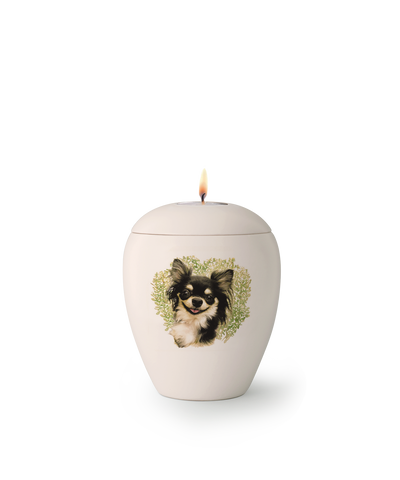 Tierurne - Keramik Hund "Chihuhua" mit Gedenklicht 500ml
