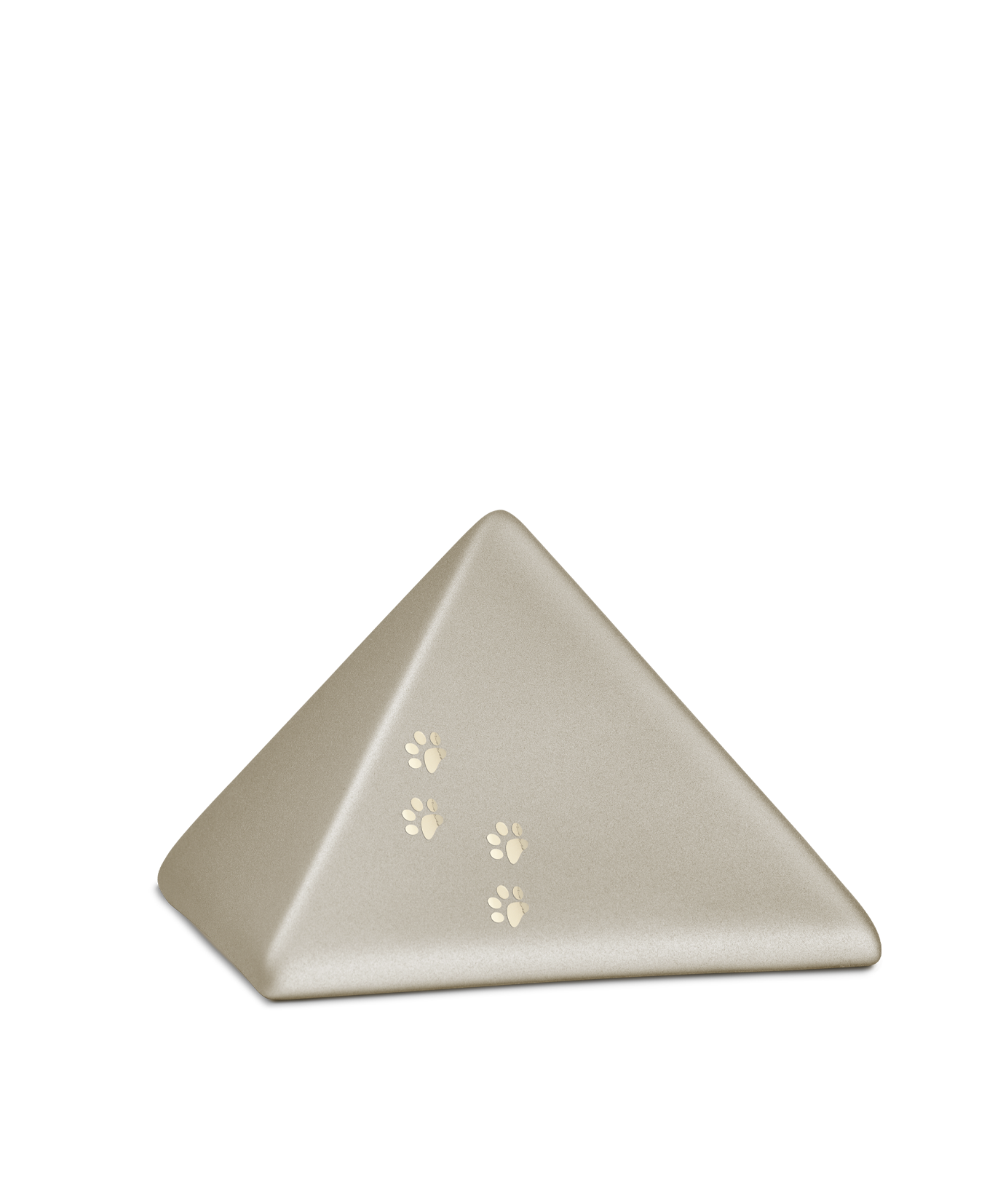 Tierurne - Keramik Pyramide champagner Pfoten 500ml