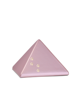 Tierurne - Keramik Pyramide rosé Pfoten 500ml