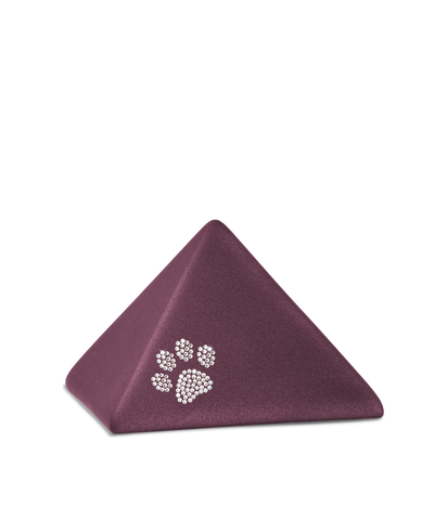 Tierurne - Keramik Pyramide berry Pfote Kristalle 500ml