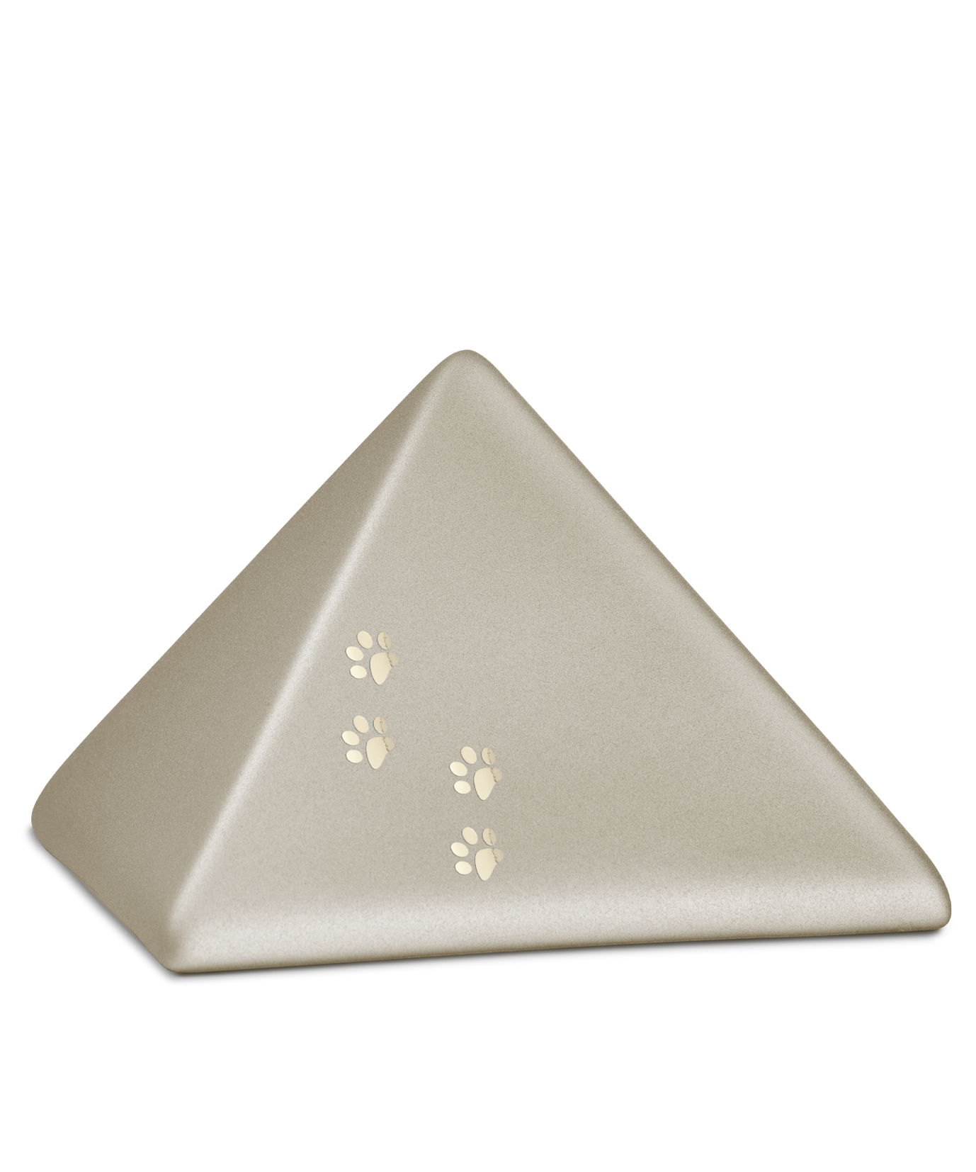 Tierurne - Keramik Pyramide champagner Pfoten 1500ml