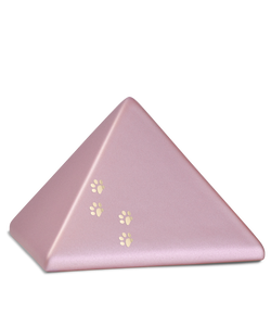 Tierurne - Keramik Pyramide rosé Pfoten 1500ml