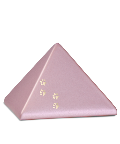 Tierurne - Keramik Pyramide rosé Pfoten 1500ml