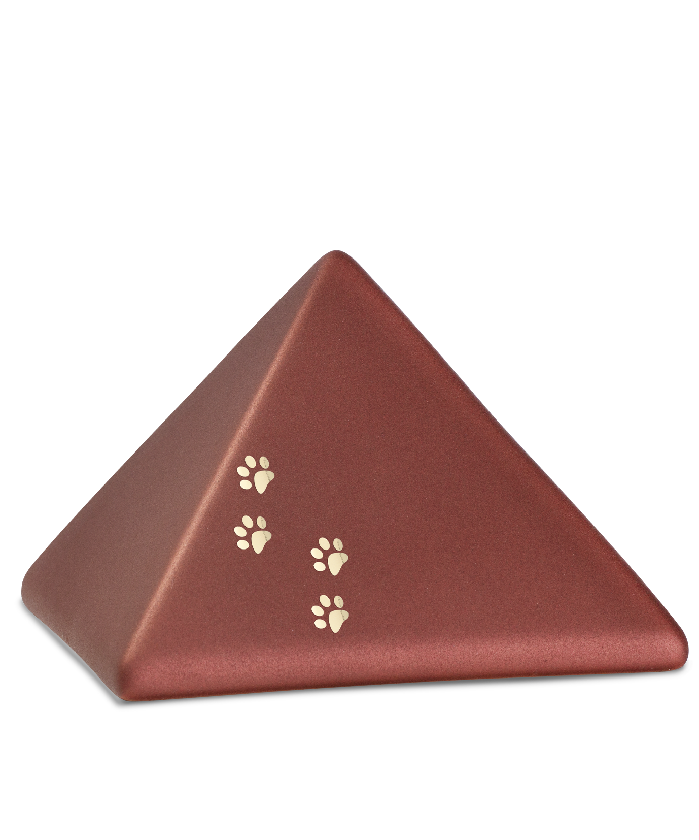 Tierurne - Keramik Pyramide rubin Pfoten 1500ml