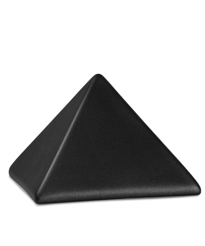 Tierurne - Keramik Pyramide schwarz 1500ml