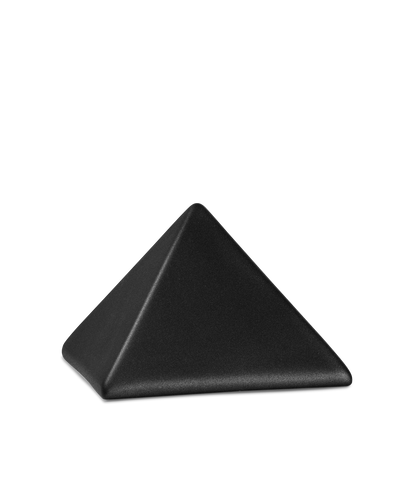 Tierurne - Keramik Pyramide schwarz 500ml