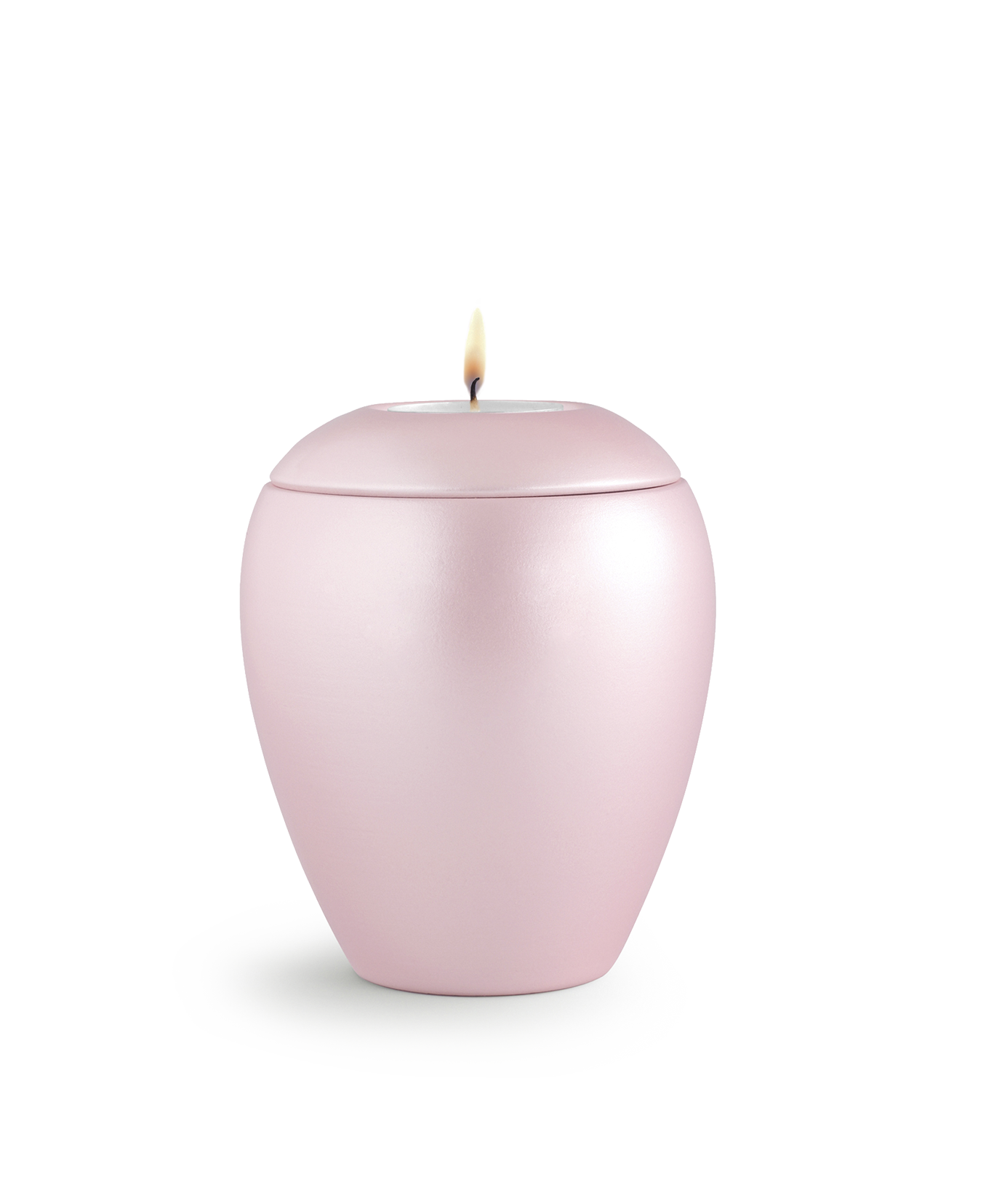 Tierurne - Keramik rosé mit Gedenklicht 1500ml
