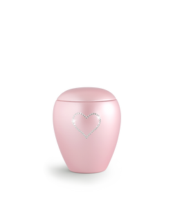 Tierurne - Keramik rosé Herz 500ml