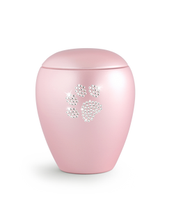 Tierurne - Keramik rosé Pfote 2800ml