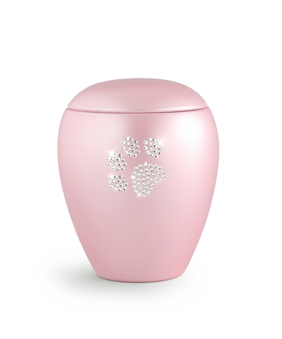 Tierurne - Keramik rosé Pfote 2800ml