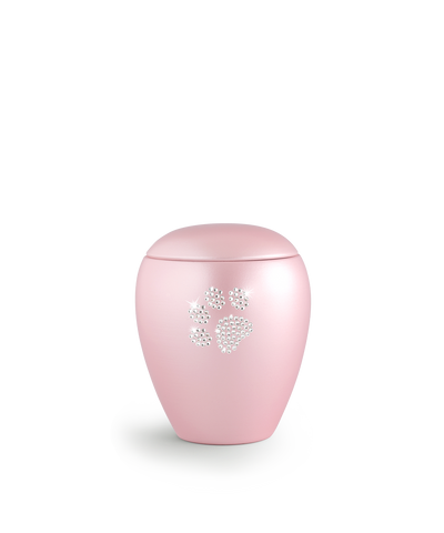 Tierurne - Keramik rosé Pfote 500ml