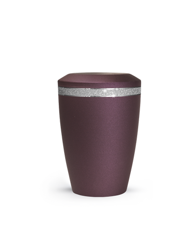 Tierurne - Metall berry Sparkling Glamour Band silber 1500ml