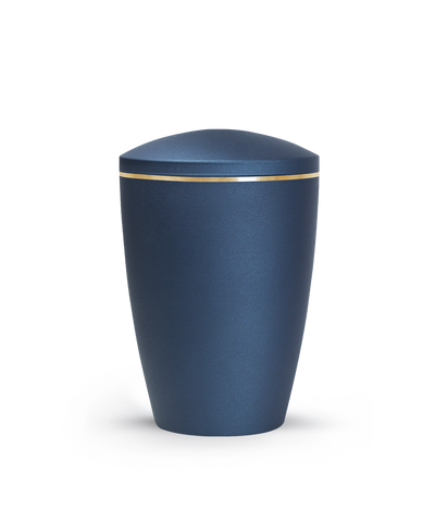 Tierurne - Metall navy Goldrand gebürstet 2800ml