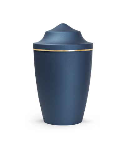 Tierurne - Metall navy Goldrand gebürstet 2800ml