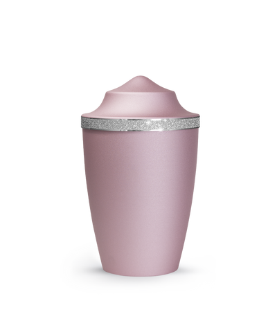 Tierurne - Metall rosé Sparkling Glamour Band silber 1500ml