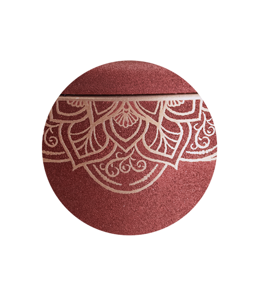 Tierurne - Metall rubin Mandala 1500ml