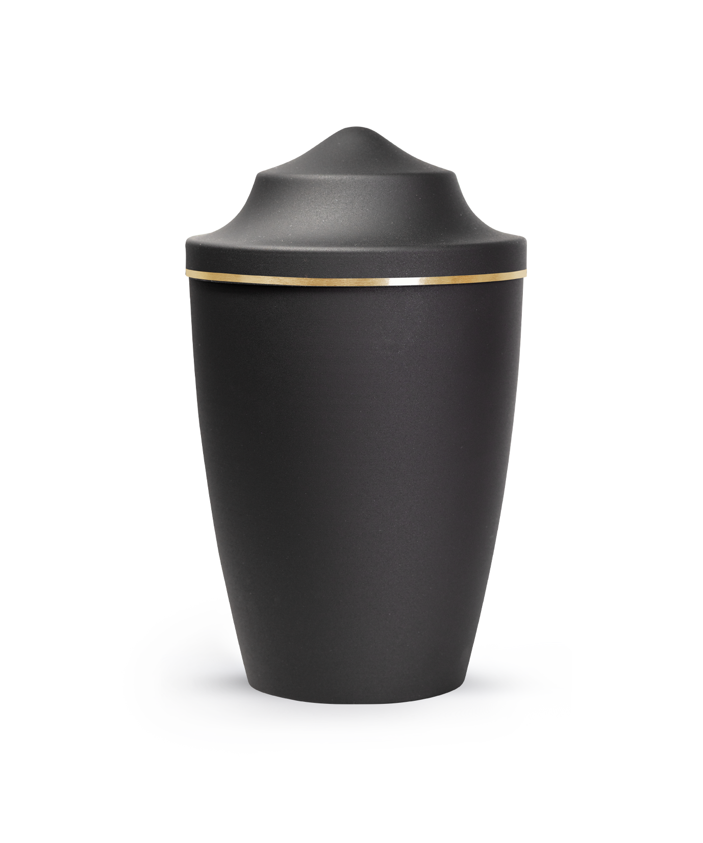 Tierurne - Metall schwarz Goldrand gebürstet 2800ml