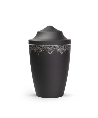 Tierurne - Metall schwarz Mandala 1500ml