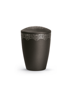 Tierurne - Metall schwarz Mandala 1500ml