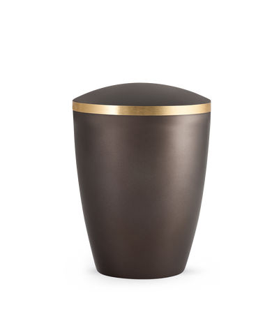 Tierurne - Naturstoff perlmutt chocolat Goldband gebürstet 2800ml