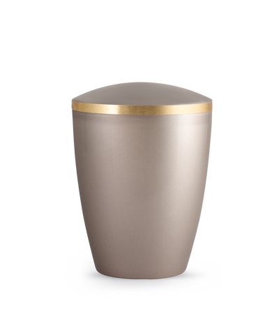 Tierurne - Naturstoff perlmutt fumé Goldband gebürstet 2800ml