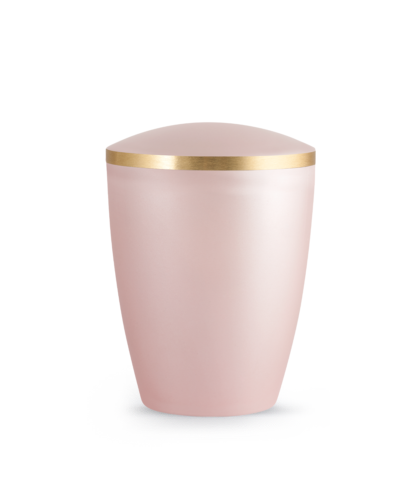 Tierurne - Naturstoff perlmutt rosé Goldband gebürstet 2800ml