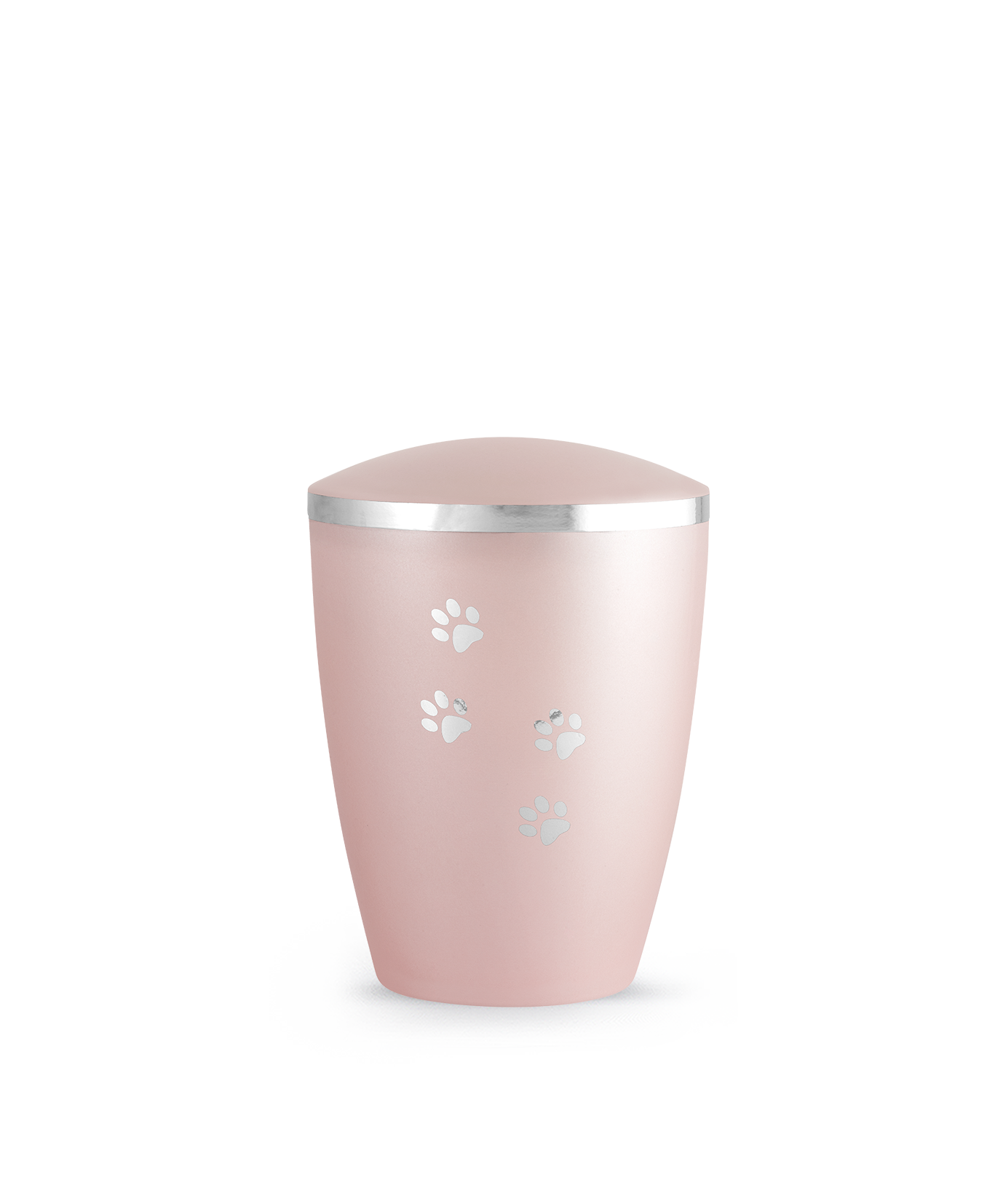 Tierurne - Naturstoff perlmutt rosé Pfotenmotiv 500ml