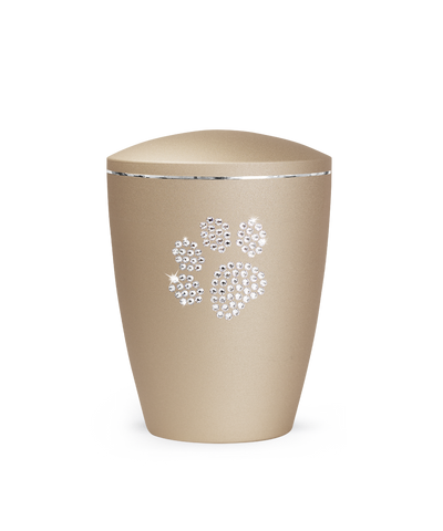 Tierurne - Naturstoff champagner Pfote 2800ml