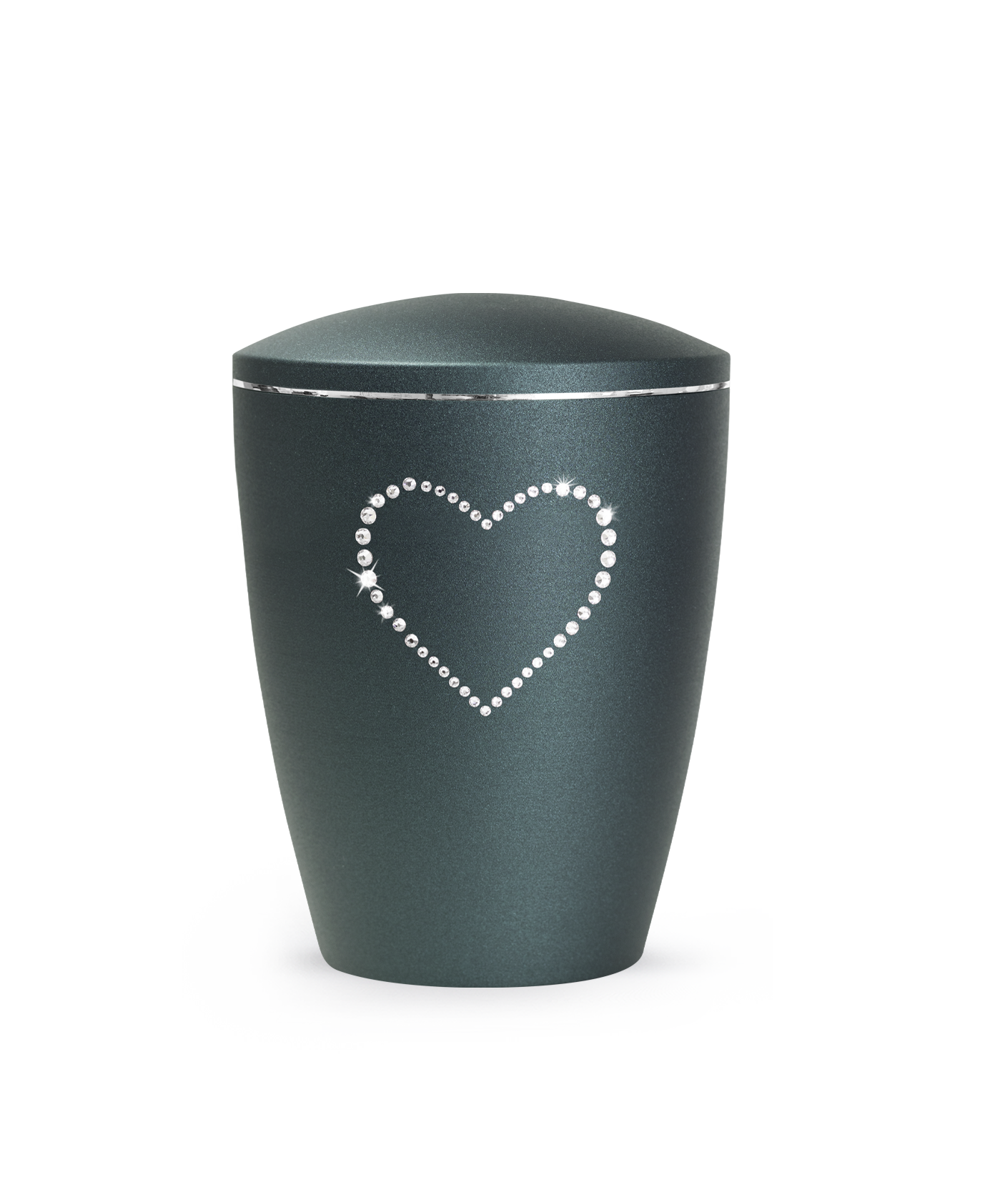 Tierurne - Naturstoff petrol Herz 2800ml